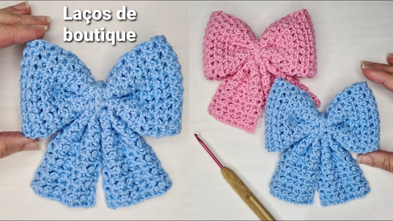 Laço de crochê - Modelo de boutique