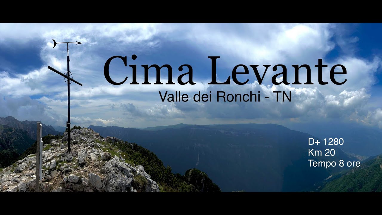 Cima Levante - Massiccio del Carega - Valle dei Ronchi TN. Traccia GPX in descrizione.