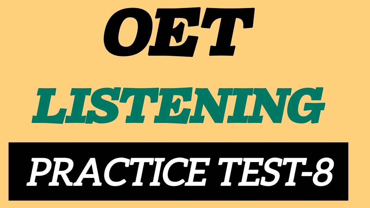OET LISTENING | #oetnursing #oet #oettest
