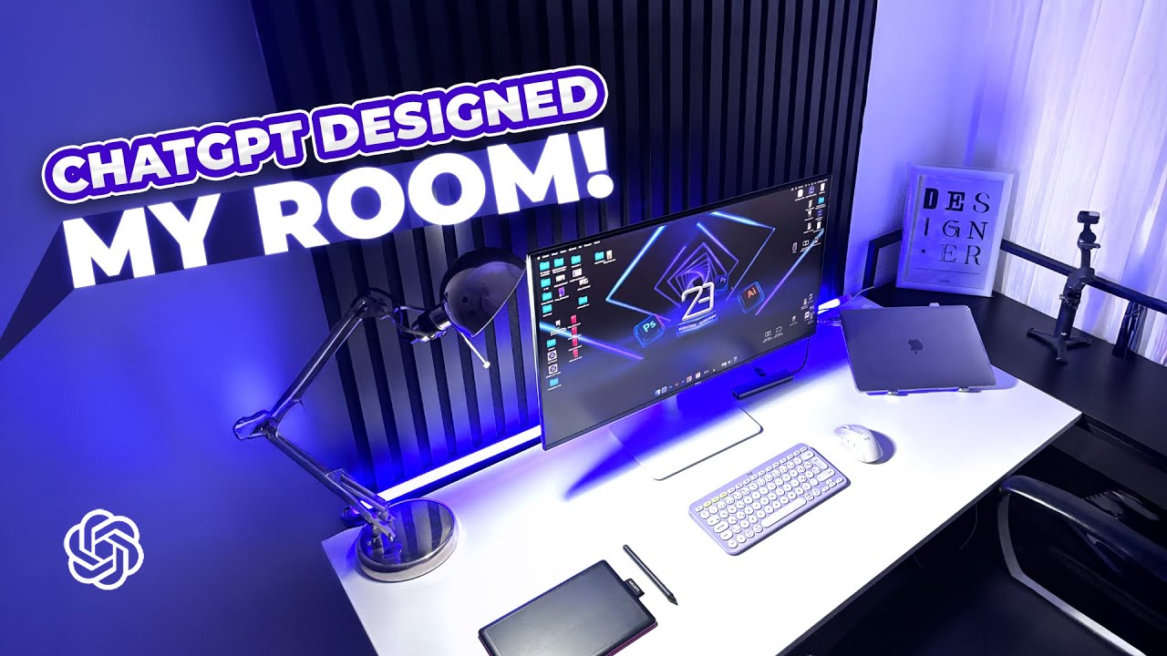 Freelance Graphic Designer Room Setup (ChatGPT Designed)| Designer Workspace #1