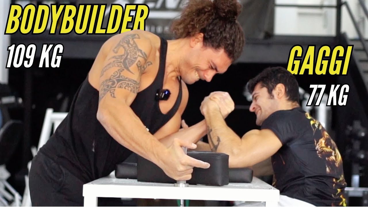 QUANTO È FORTE UN BODYBUILDER DI 109kg A BRACCIO DI FERRO? @Mattia Martorelli