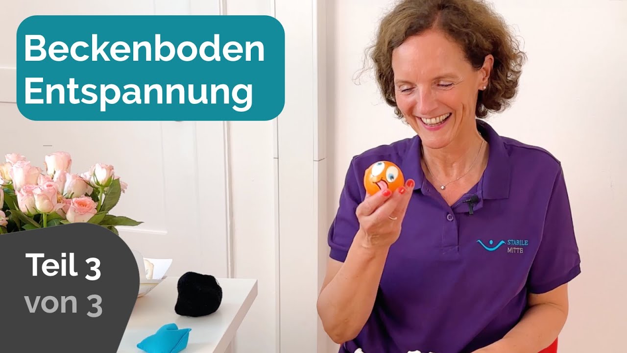 Beckenboden-Entspannung im Sitzen [3 von 3]. Von der Beckenboden-Physiotherapeutin für Sie zu Hause.