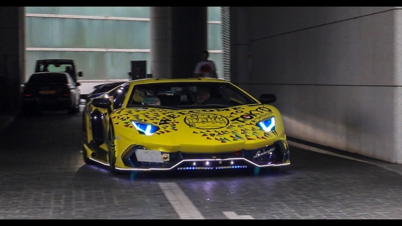 【都内】 ランボルギーニたちの爆音空ぶかしサウンド Supercar in Tokyo.