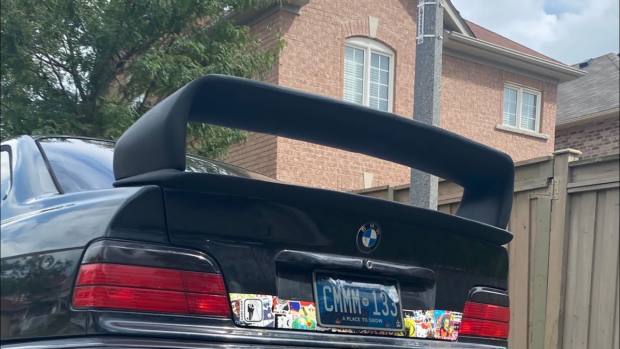 DTM Fiberglass Wing/Spoiler For BMW E36 Install