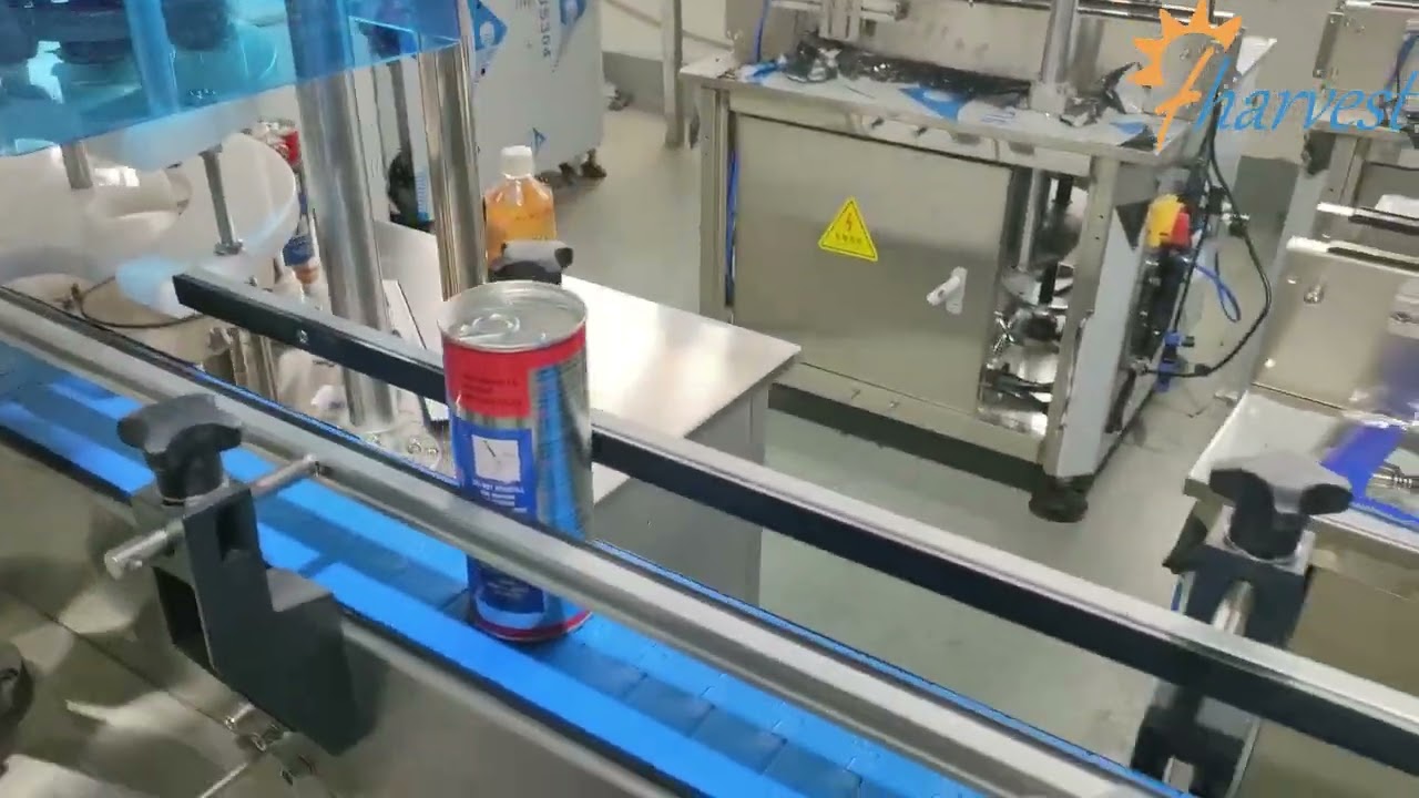 Fully automatic coconut oil container sealing machine, auto servo easy open lid closer crimper