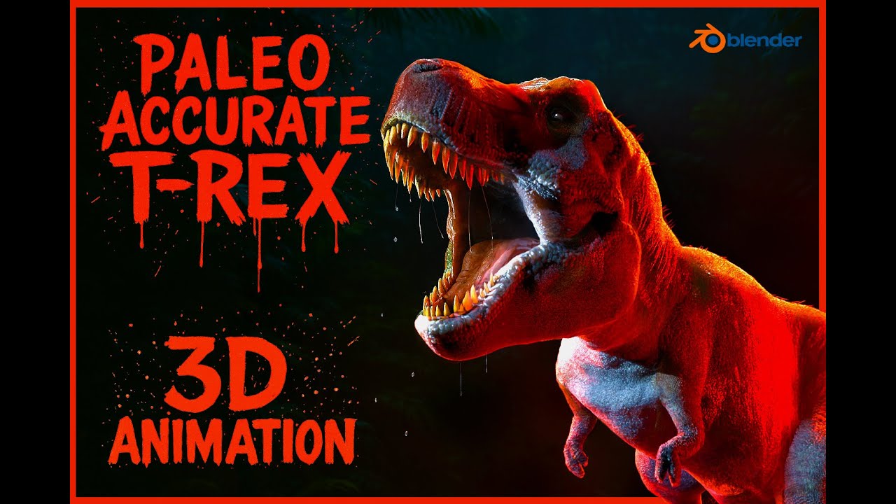 JURASSIC PARK | PALEO ACCURATE T-REX | BLENDER SHORT ANIMATION