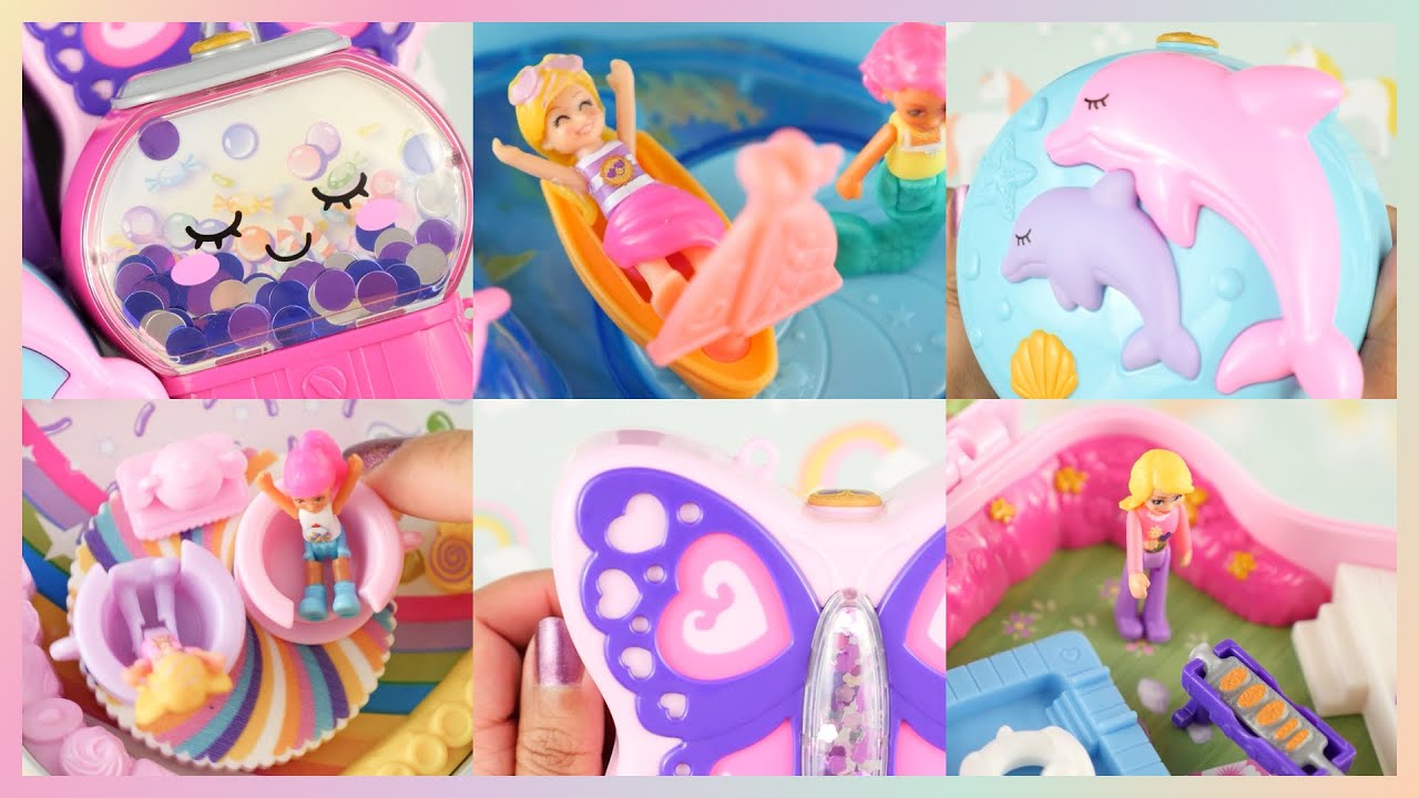 ✨SHOWCASE✨ Polly Pocket: Gumball Candy Cutie, Elephant Adventure, Backyard Butterfly, Dolphin Beach