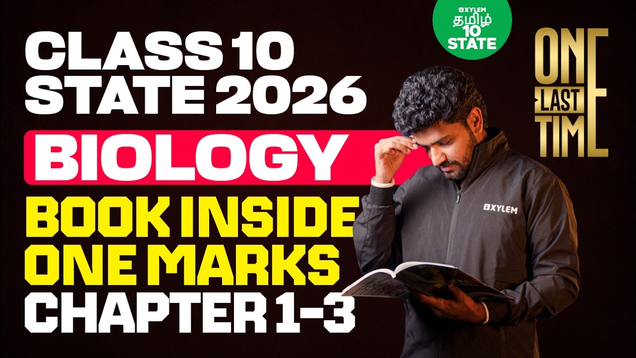 🔴 ONE LAST TIME 🔥 Book Back One Marks (Ch 1–3) | Class 10 Science | Xylem State 10 Tamil