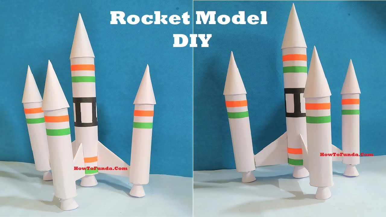 rocket model diy at home easily for science project | howtofunda