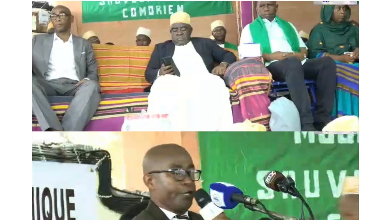 Meeting à Mohoro de Mouigni Baraka et le Gouverneur Idi Boina