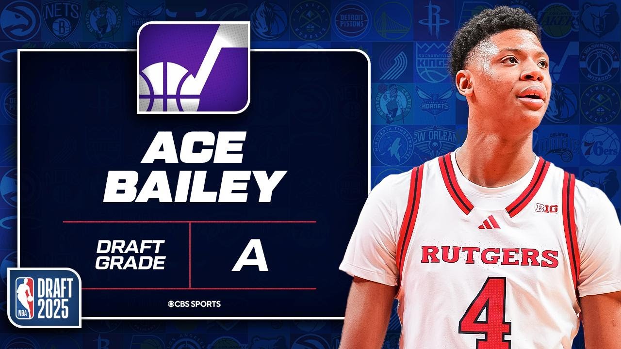 Ace Bailey selected No. 5 overall by the Jazz | 2025 NBA Draft Grades & Instant Reaction