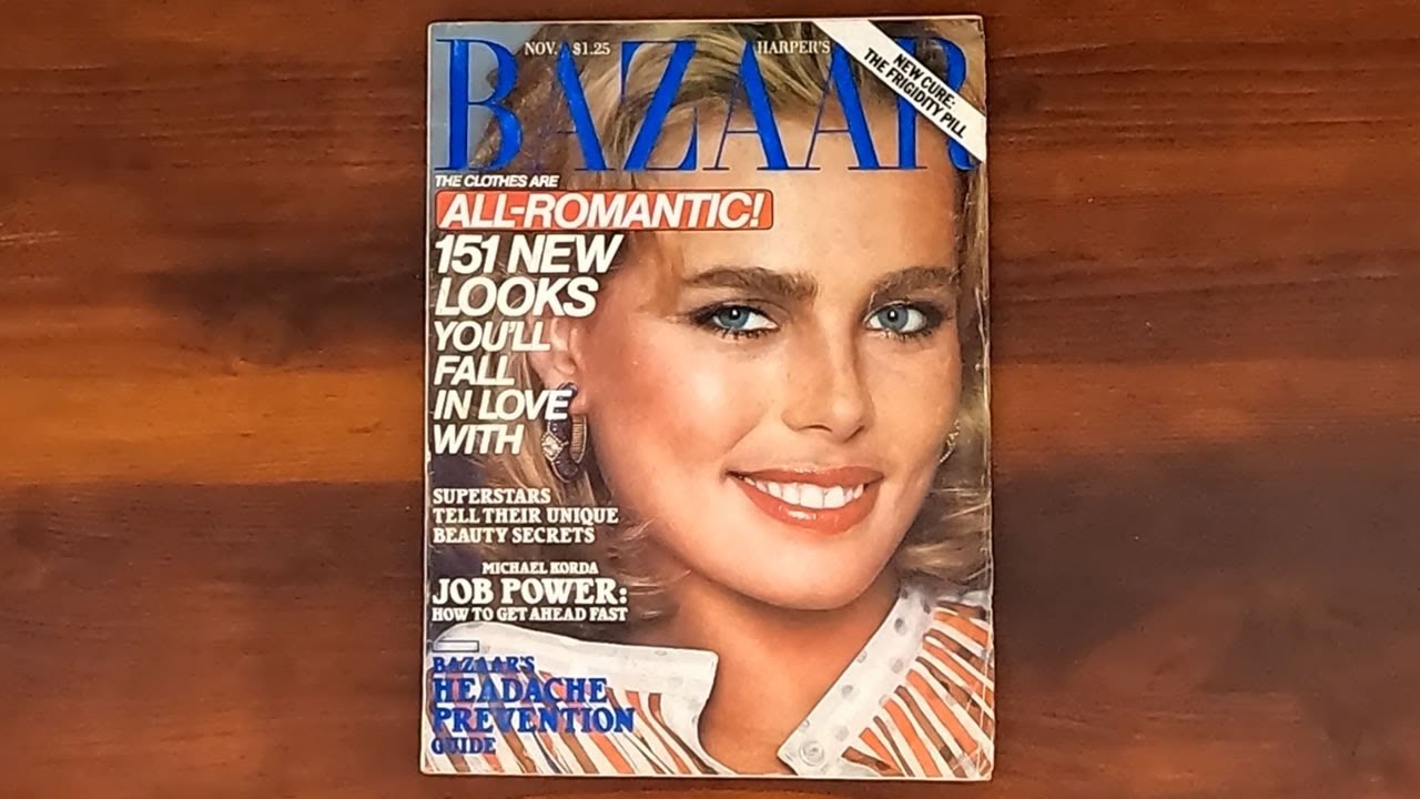 1977 November ASMR Magazine Flip Through: Harper's Bazaar w MARGAUX HEMINGWAY, Bianca Jagger