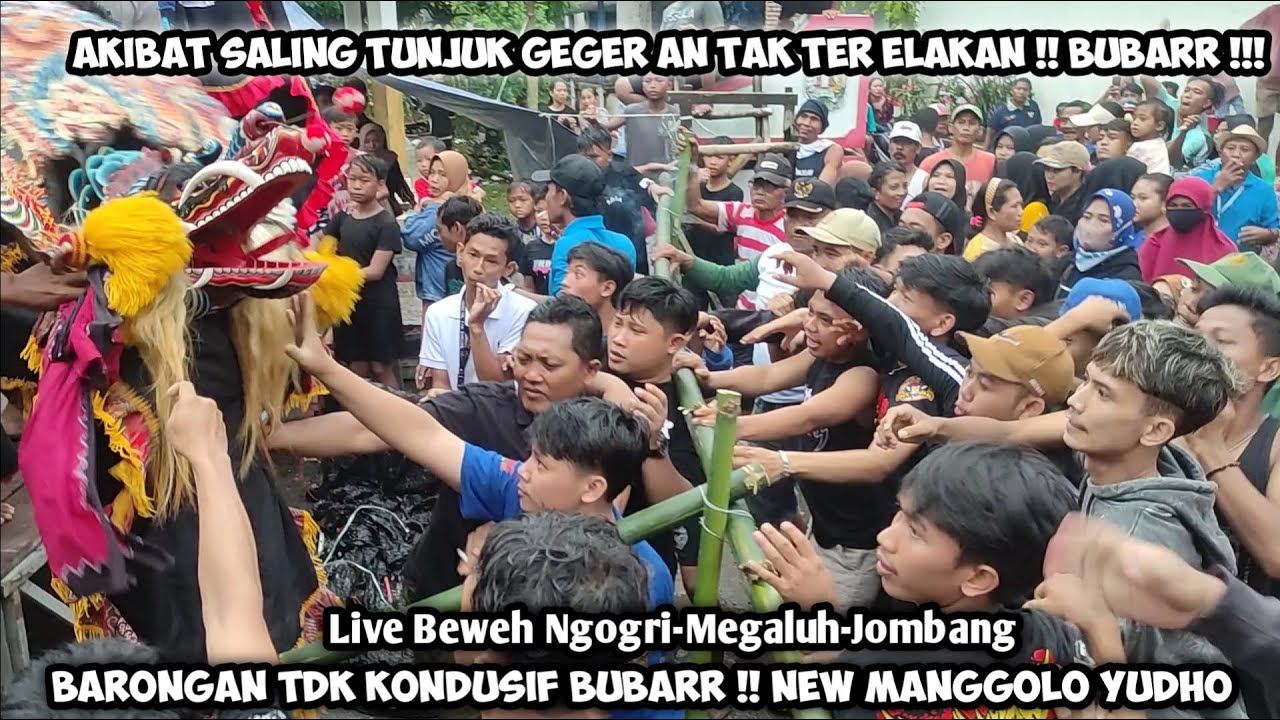 Barongan Ricuh Penonton Jaranan NEW MANGGOLO YUDHO Live Beweh Ngogri Megaluh Jombang