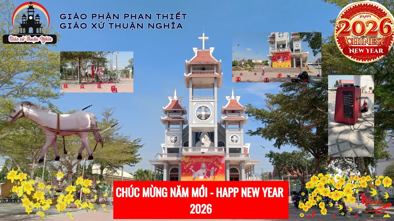 Trang Trí Tết tại khuôn viên nhà thờ Giáo Xứ Thuận Nghĩa 