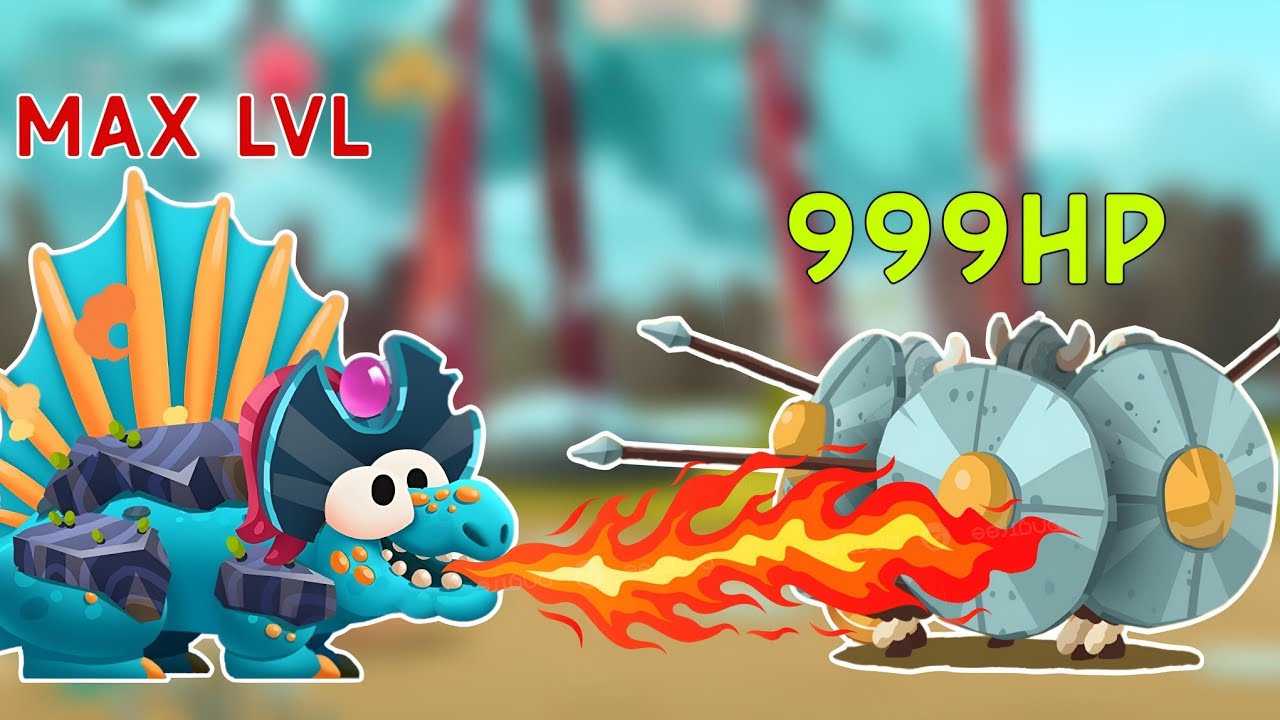 Max Level Dimetro vs Shield Caveman - Dino Bash 2 Travel Through Time