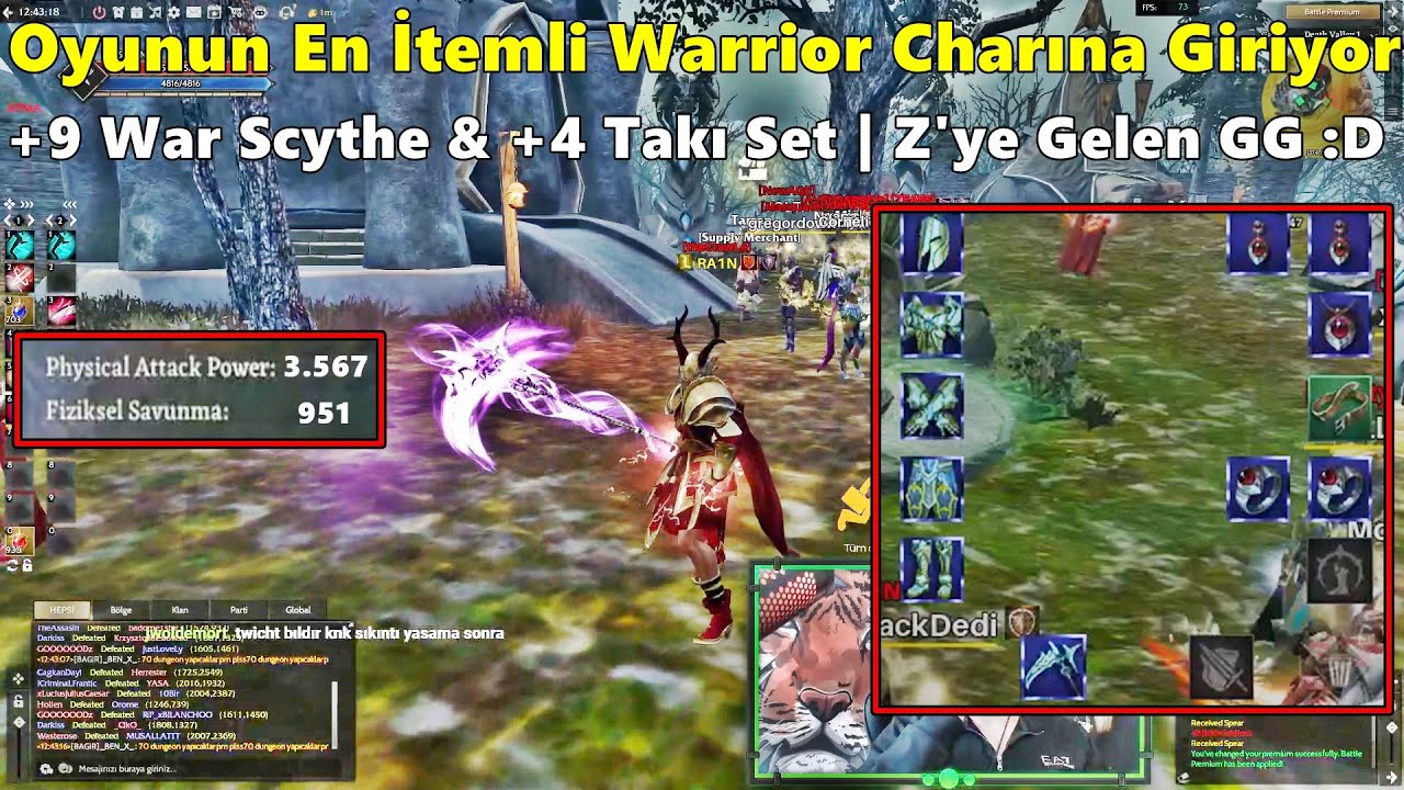 MrSalvador - Oyunun En İtemli Warrior Charına Giriyor | +9 War Scythe & +4 Takı Set! | Rise Online