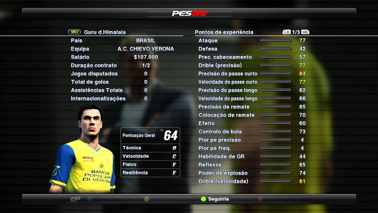PES 2012: Rumo ao Estrelato pt.1 - CJBR