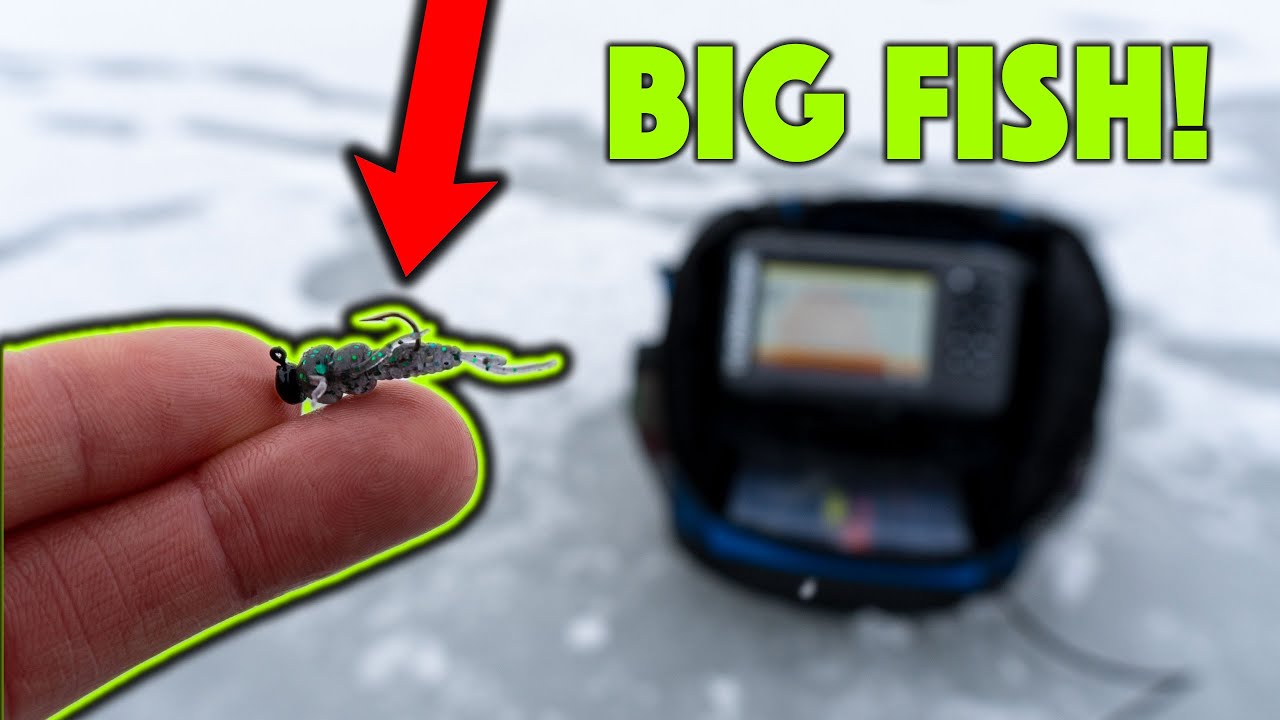 My PB Fish Through The Ice Came On This TINY PLASTIC!