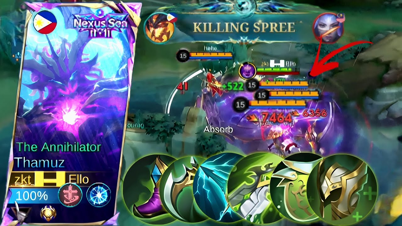 NEXUS SEA THAMUZ SKIN + GREEN BUILD GAMEPLAY🔥(BROKEN 2026) MLBB