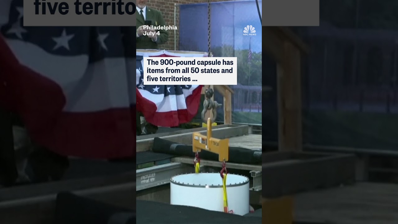 America 250 time capsule is lowered into its resting spot for the next 250 years