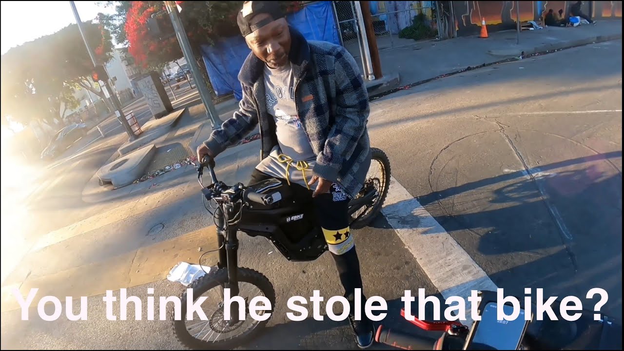 you think he STOLE THAT BIKE??