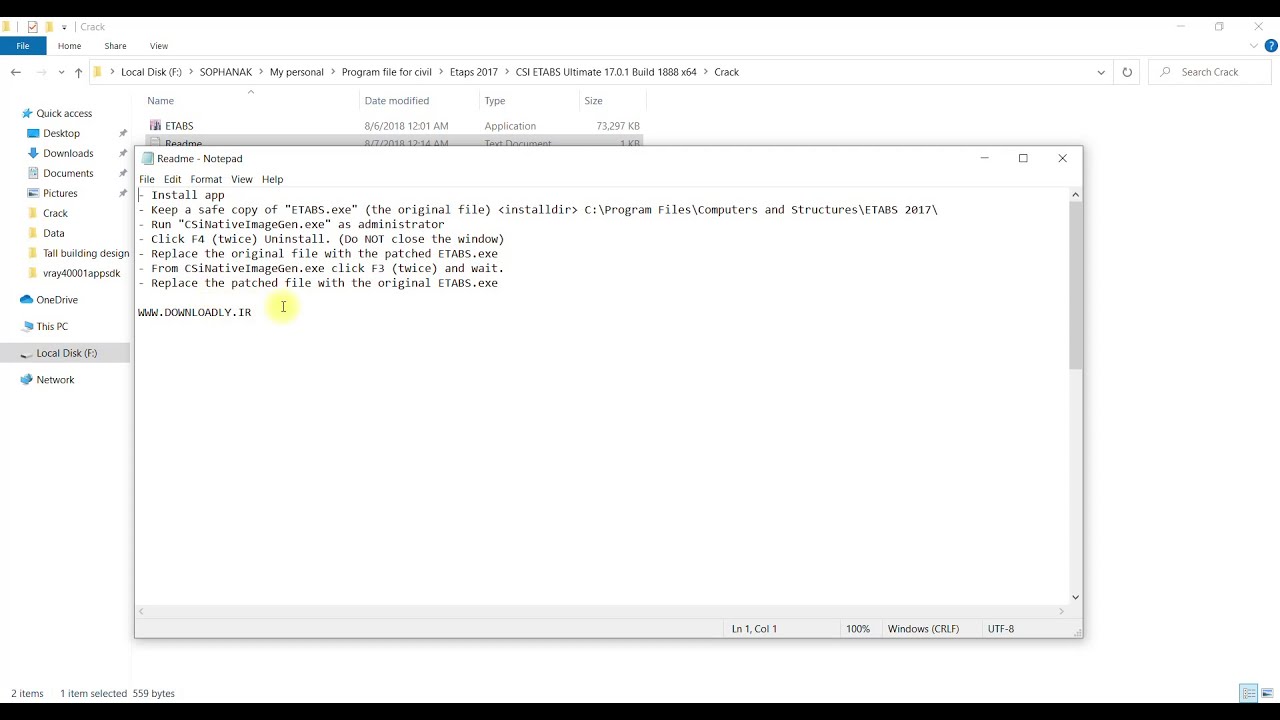 How to install Etabs v17