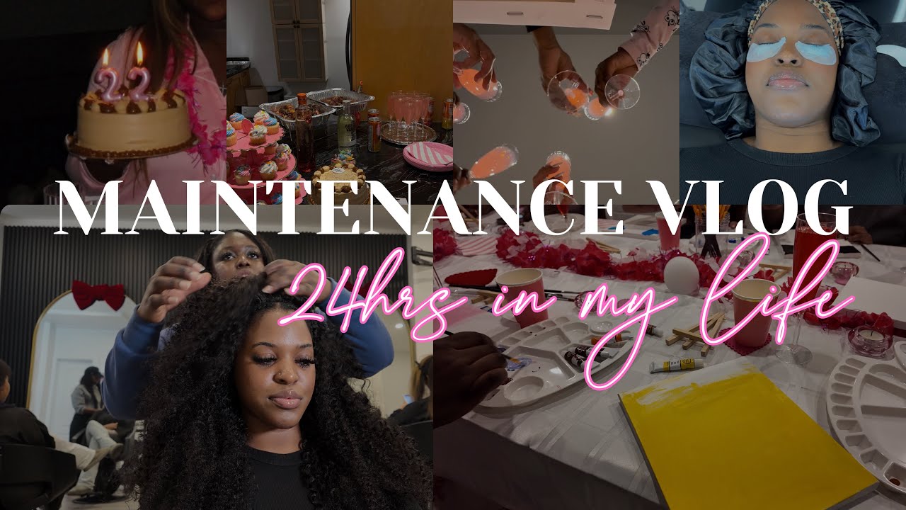 Maintenance Vlog | I’m back🤍| Hair, Lashes + Girls Night Vibes