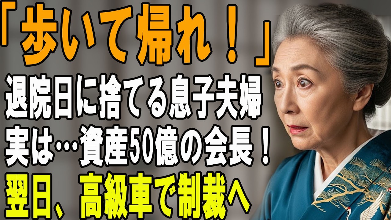 退院日に「車は満席、歩いて帰れ！」と母を捨てる息子夫婦。彼らは知らない…私が