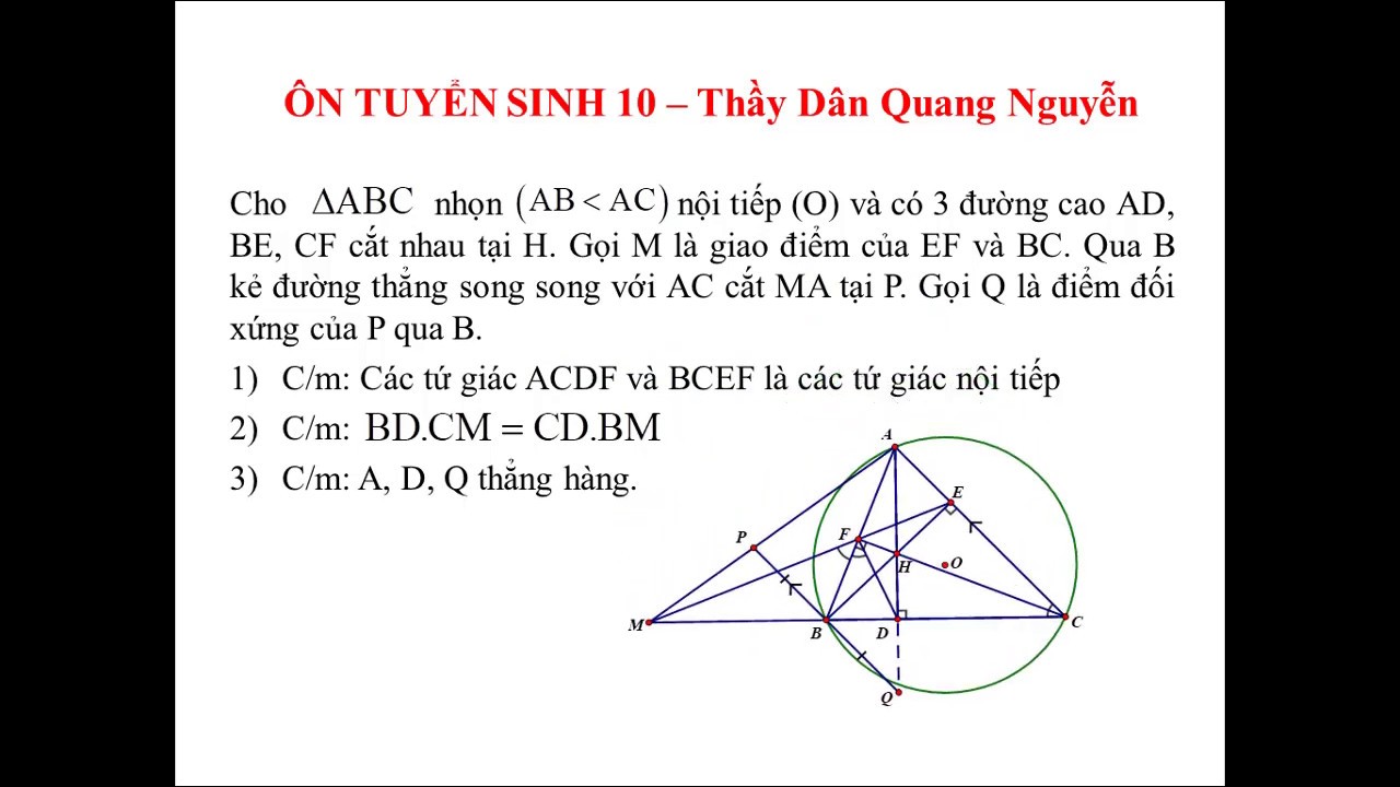 CHỨNG MINH 3 ĐIỂM THẲNG HÀNG - ÔN TUYỂN SINH 10