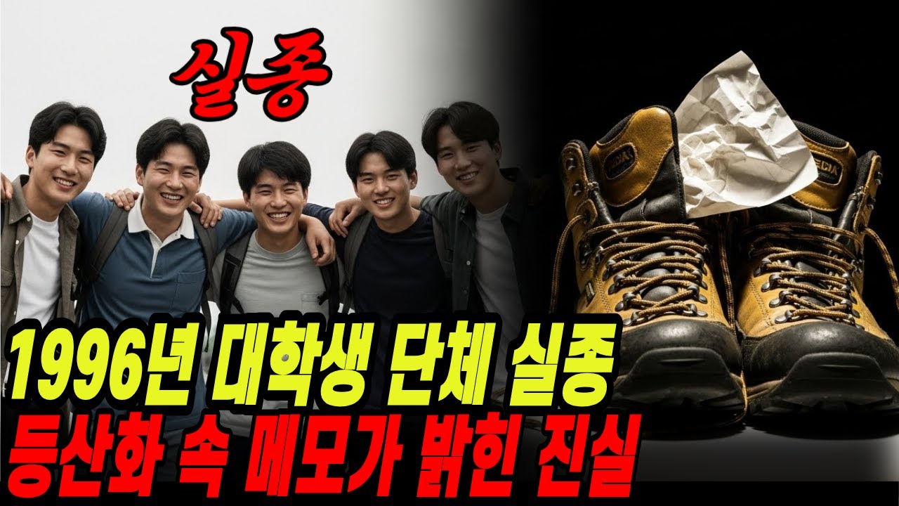 1996년 지리산 MT 대학생 5명 단체 실종 사건… 3년 뒤 등산화 속 메모가 밝힌 충격적인 진실