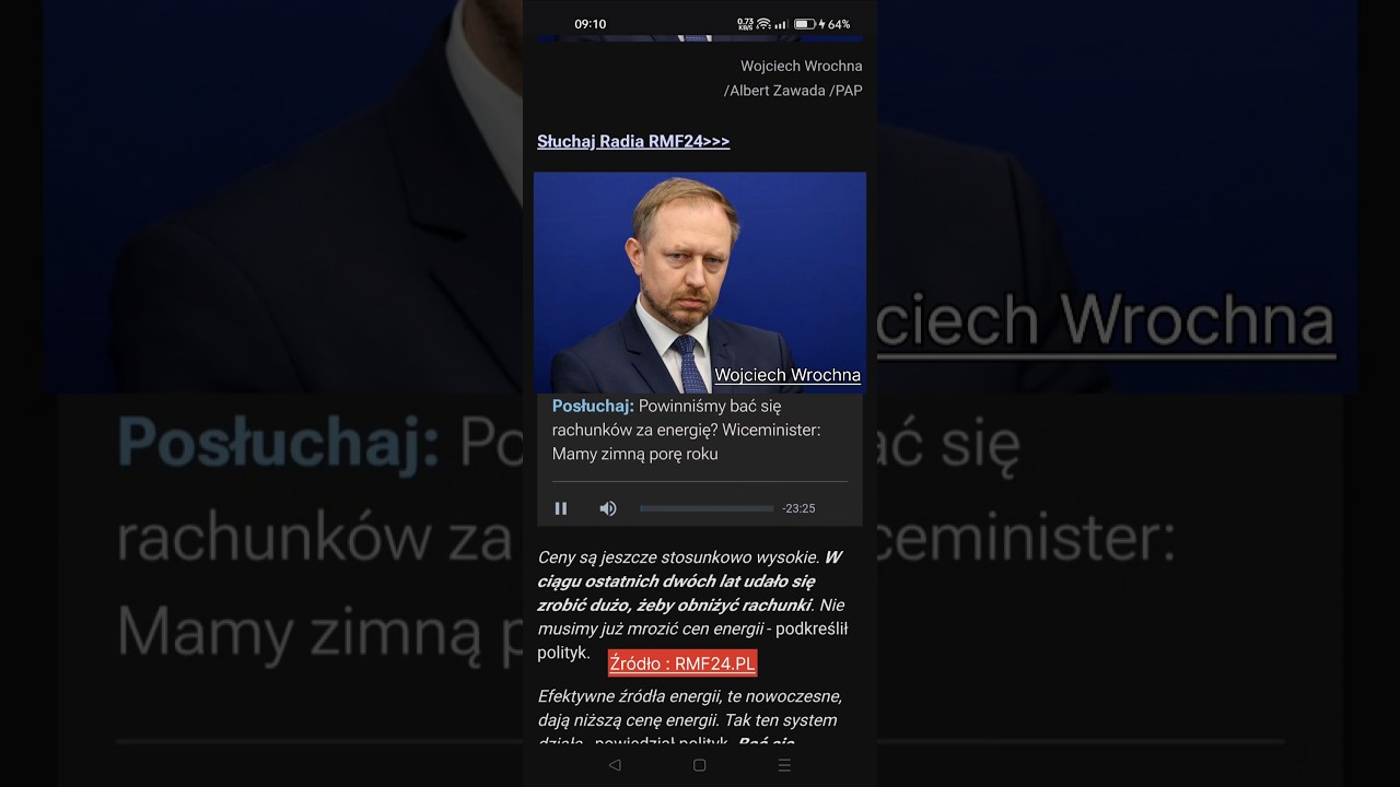wiceminister -rachunki za energię zależą od ich zużycia a nie cen, kupuj pompę ciepła i płać więcej