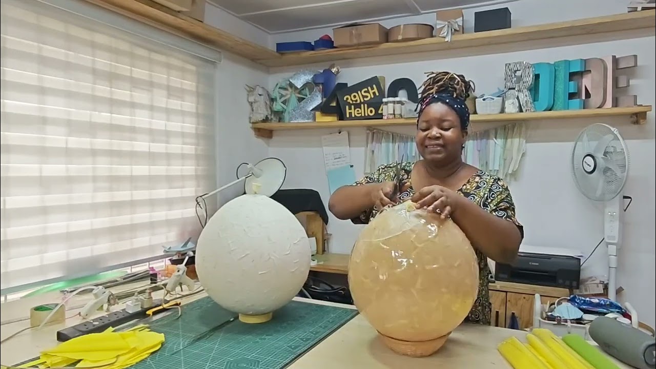 Epoxy Resin on Paper Mache Balloon Craft