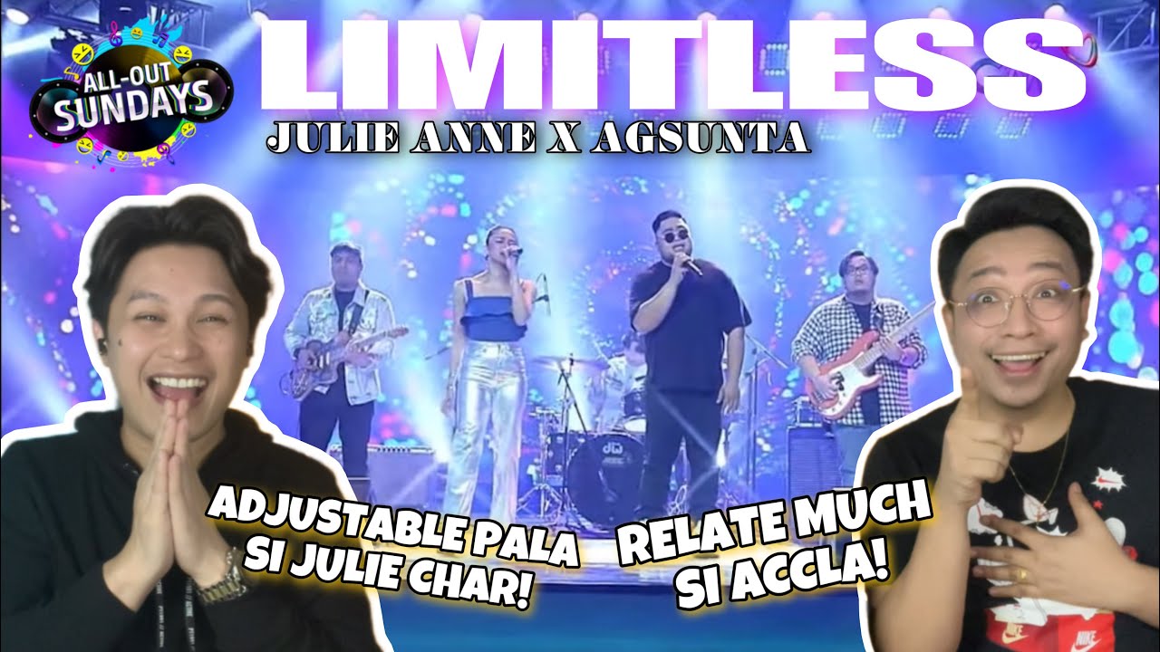Julie Anne San Jose | Limitless feat Agsunta | ALL OUT SUNDAYS | BARDAGULAN REACTION