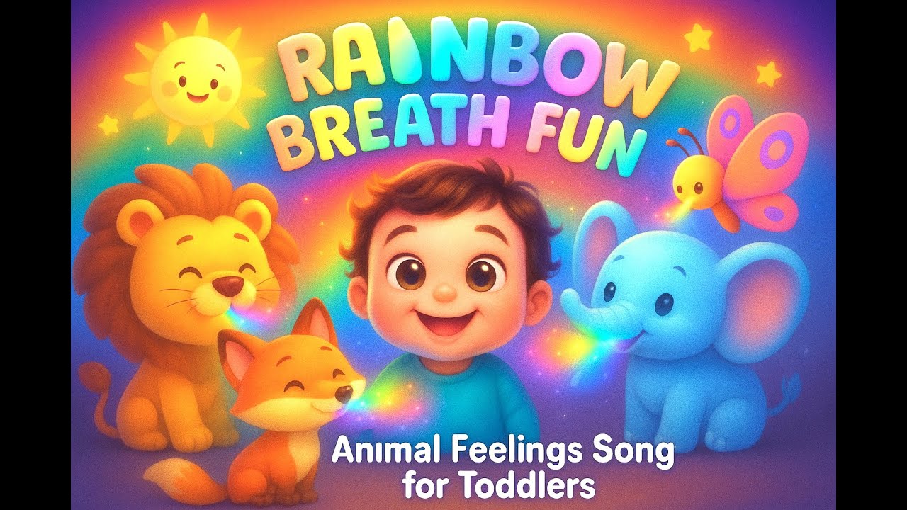 🌈 Rainbow Breath Fun | Breathing Song for Toddlers