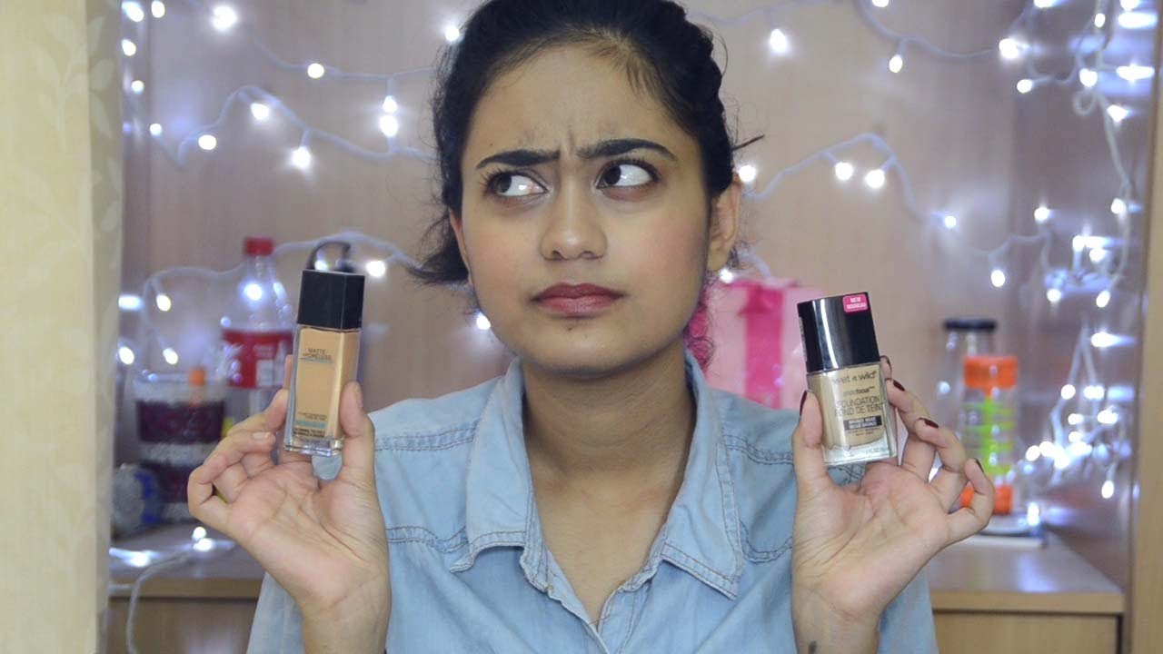 Maybelline Fit me Foundation V/s Wet n wild Photofocus foundation | Comparison