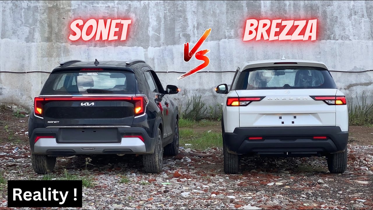 Kia Sonet vs Maruti Brezza - Which is Better ? | New kia Sonet Htk optional vs Brezza Vxi 2025🔥