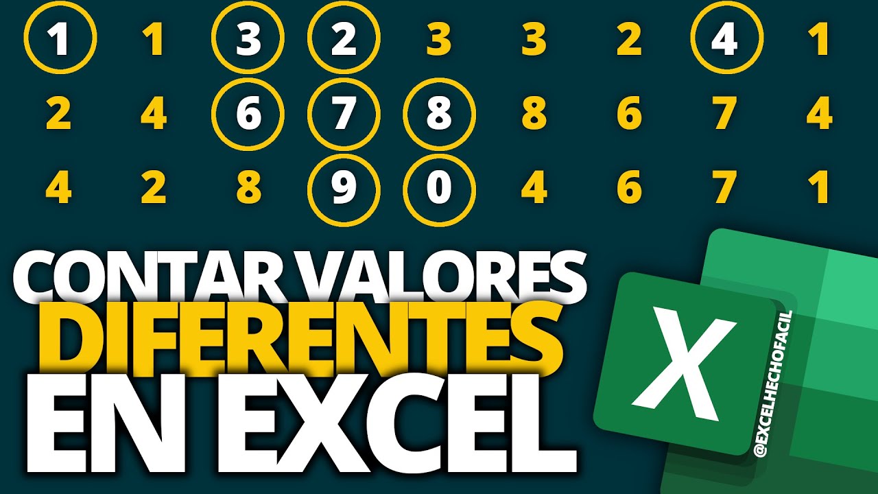 Cómo CONTAR VALORES DIFERENTES en una lista en Excel