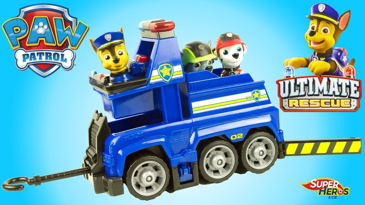 Pat Patrouille Ultimate Rescue Camion de Chase Véhicules Paw Patrol Jouets Toy Review Noel 2018