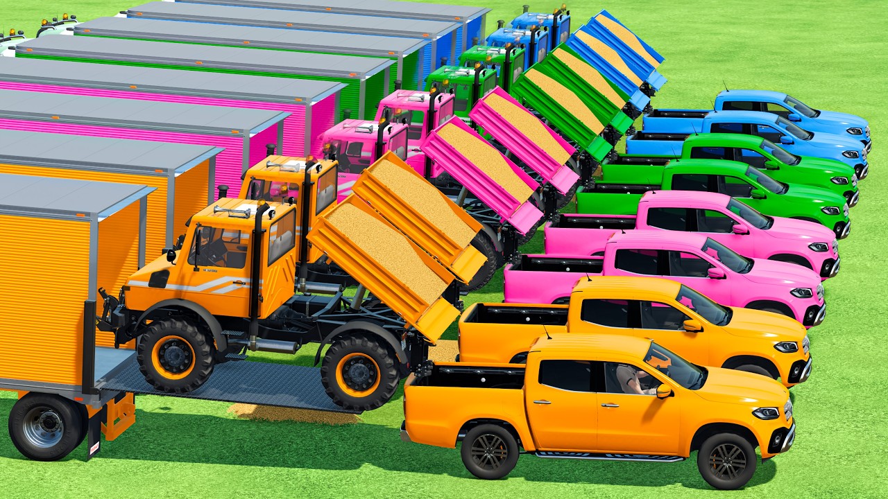 Mini Mercedes Truck Vs Mercedes Pickup Transporting In Fs22 | Farming Simulator 22 