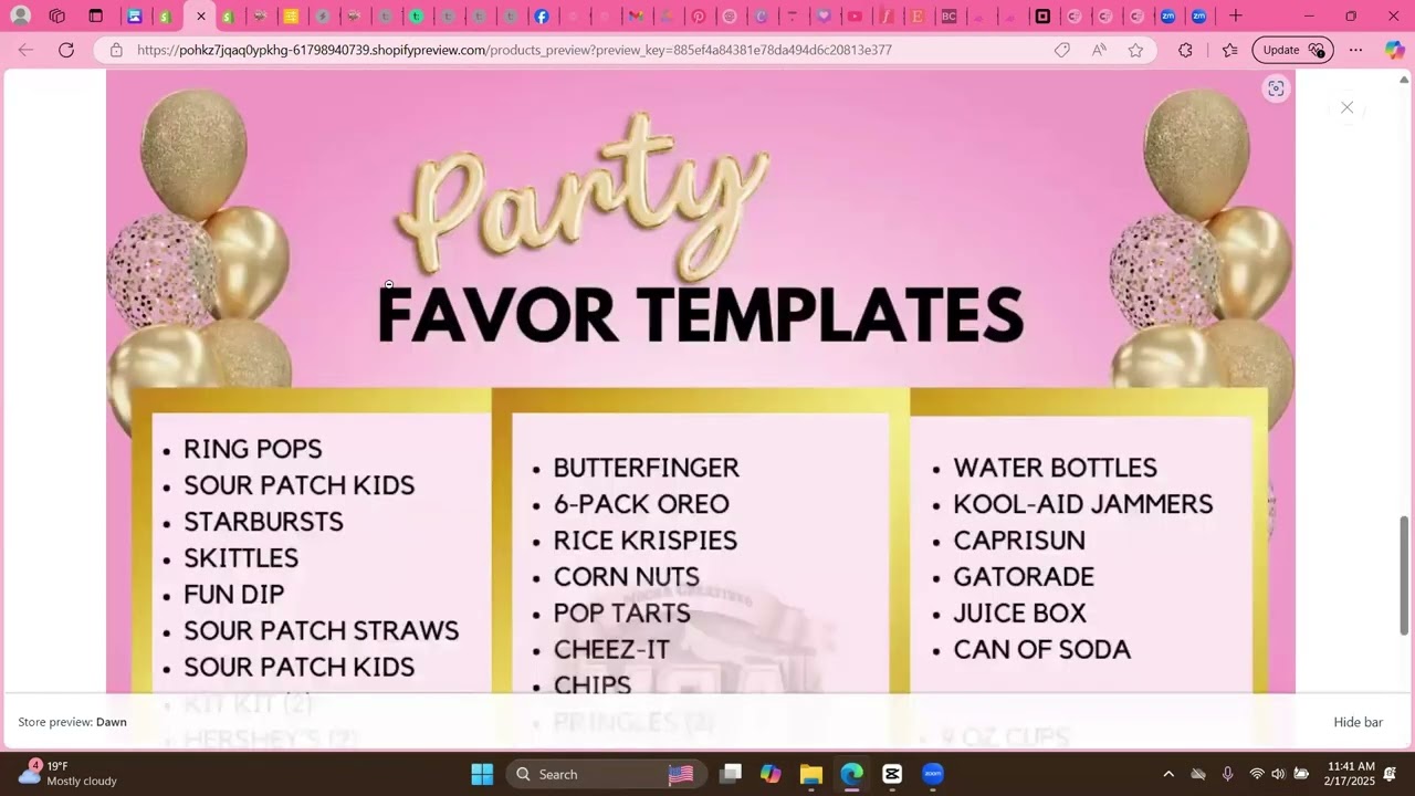 Setup Your Party Favor Business In Shopify