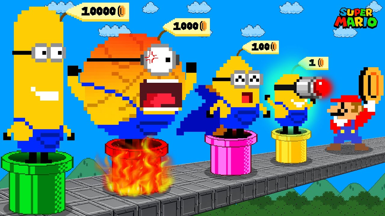 Can Mario Buy All Team MEGA MINIONS Characters???| Game Animation