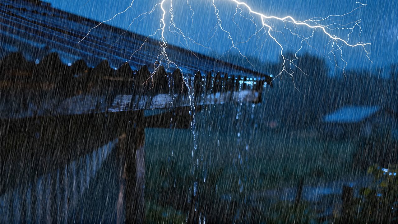 No Ads - Rain Sounds for Sleeping - ASMR Heavy Rain On Tin Roof for Total Body Relaxation