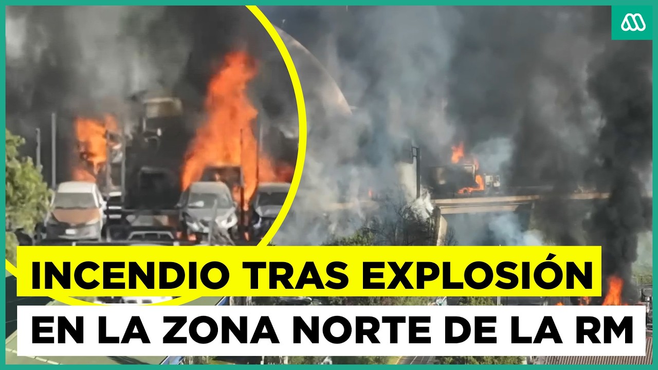 Explosión genera incendio en la zona norte de Santiago