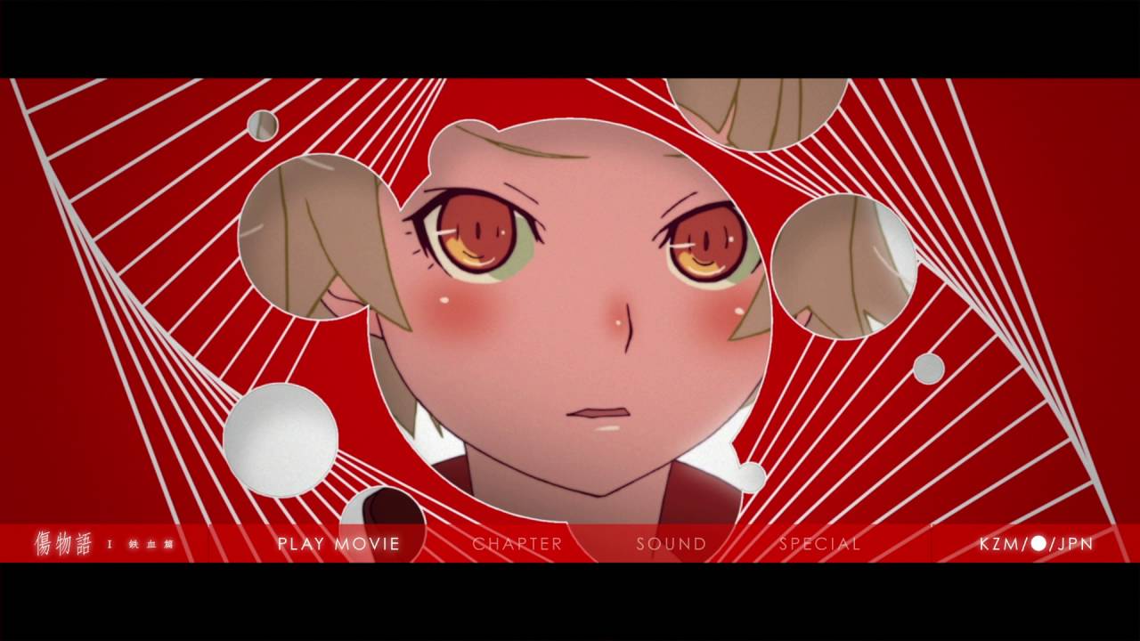Kizumonogatari Tekketsu Hen Jp Blu-Ray Menu