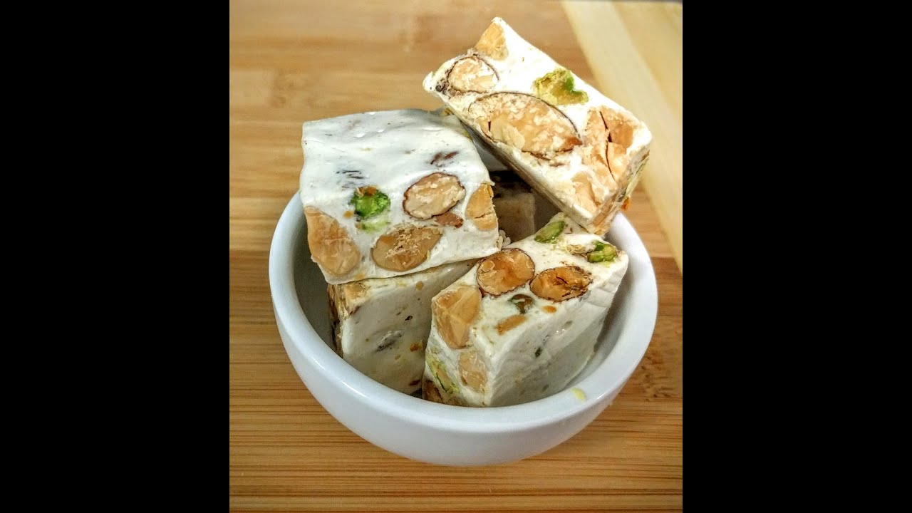 النوجا بالمكسرات بدون ميزان حرارة للحلويات لصبا محمود ناجي- The Bite of Delight