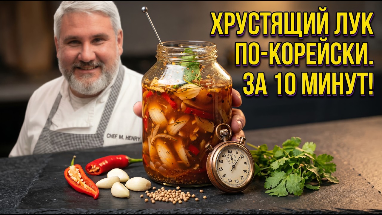 Острый корейский лук — готовим легендарную закуску дома.