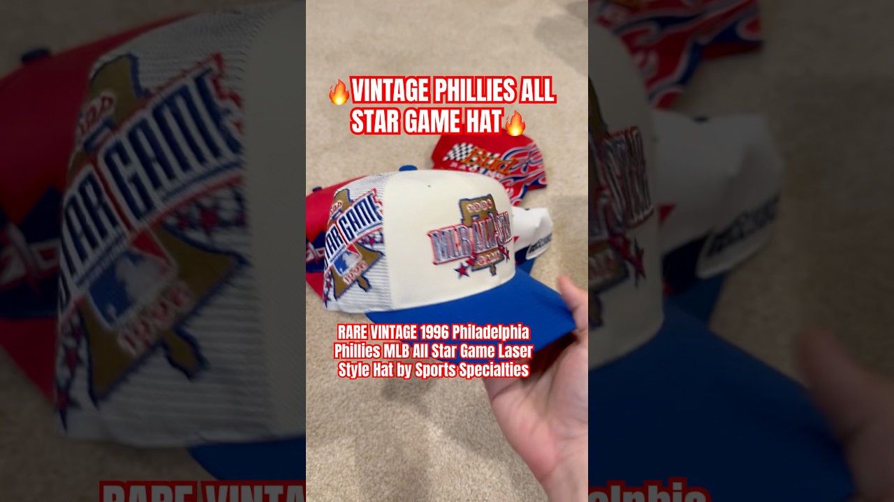 🔥RARE VINTAGE 1996 PHILLIES MLB ALL STAR GAME SPORTS SPECIALTIES SNAPBACK HAT CAP FROM the 90&rsquo;s