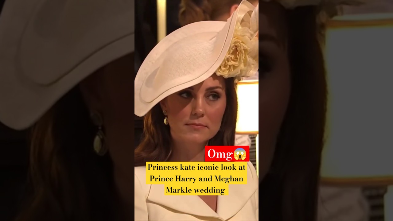 Princess kate iconic look at Prince Harry and Meghan Markle wedding day #shorts #katemiddleton