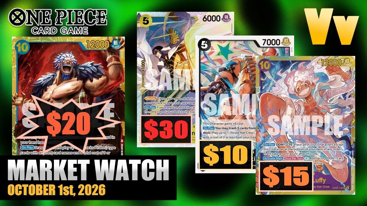 One Piece TCG: Обзор рынка на 1 октября 2026 &mdash; цены на OP17 сейчас радуют, за исключением SEC-карт
