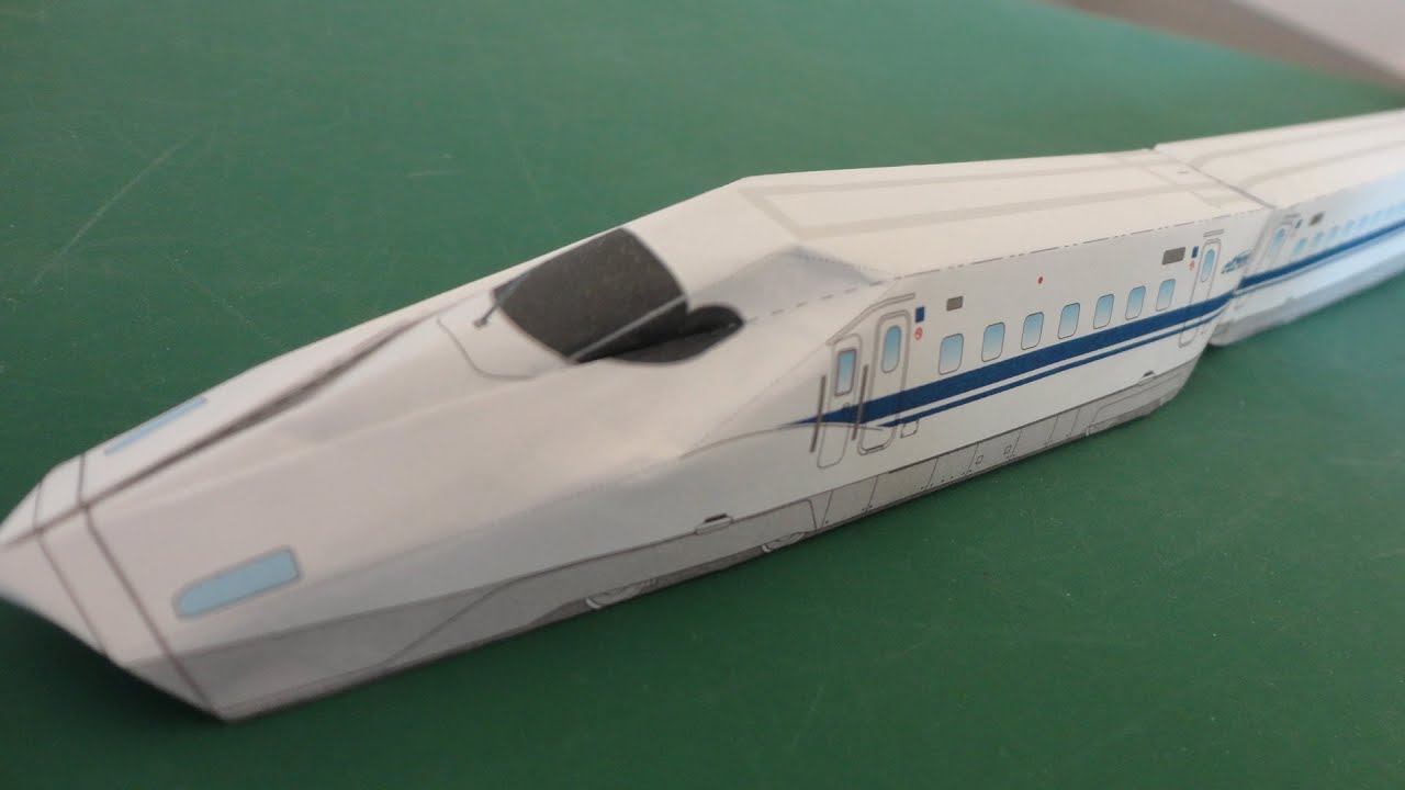 新幹線の折り紙1/2「N700系 中間車両」Origami/Shinkansen 